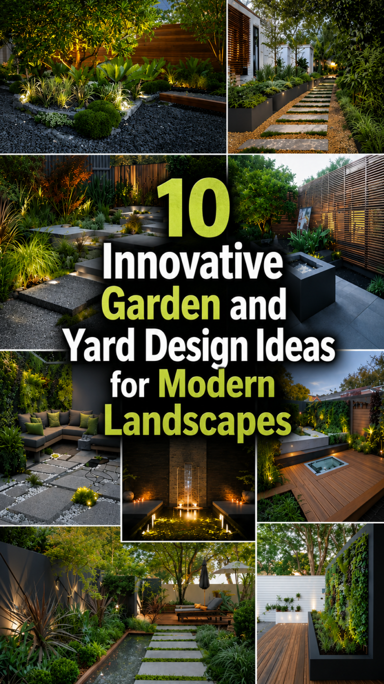 10 Innovative Garden and Yard Design Ideas for Modern Landscapes
