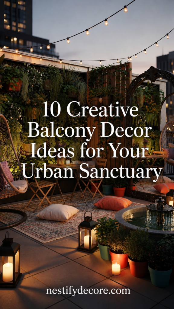 10 Creative Balcony Decor Ideas for Your Urban Sanctuary