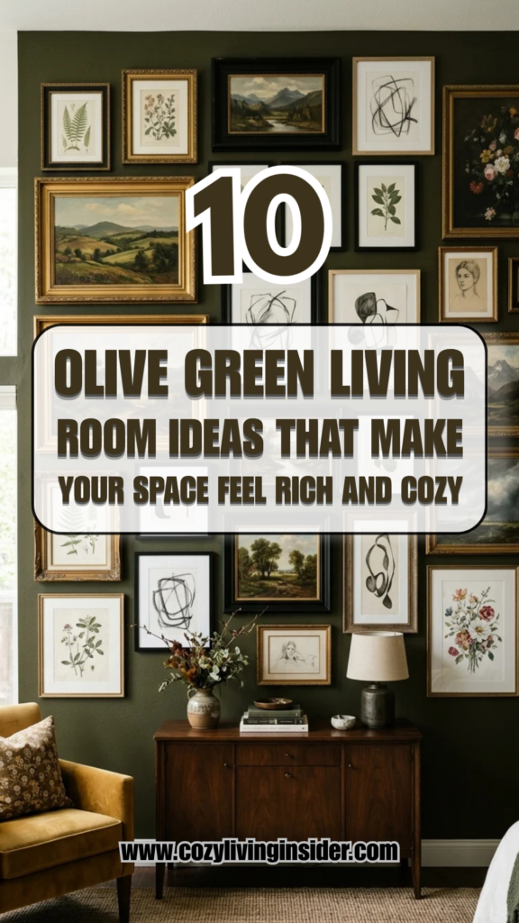 10 Olive Green Living Room Ideas That Make Your Space Feel Rich and Cozy