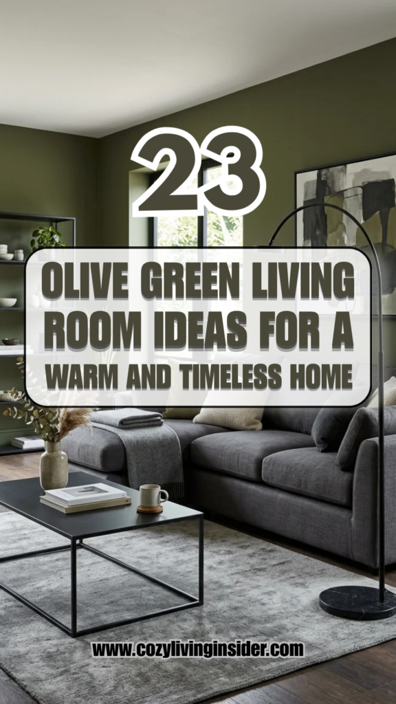 23 Olive Green Living Room Ideas for a Warm and Timeless Home