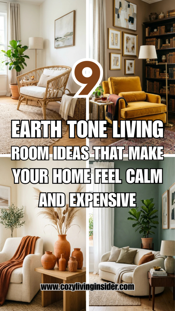 9 Earth Tone Living Room Ideas That Make Your Home Feel Calm and Expensive