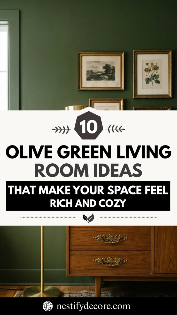 10 Olive Green Living Room Ideas That Make Your Space Feel Rich and Cozy