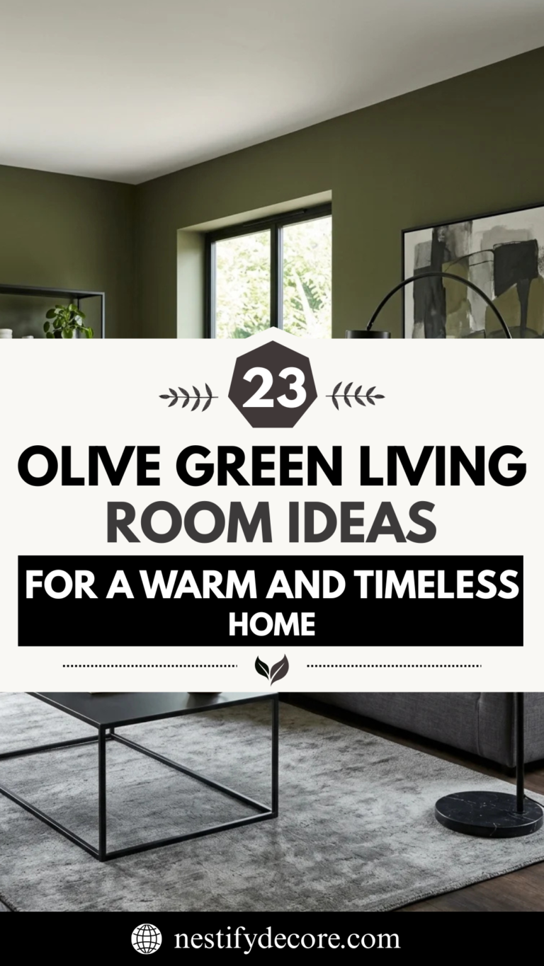 23 Olive Green Living Room Ideas for a Warm and Timeless Home