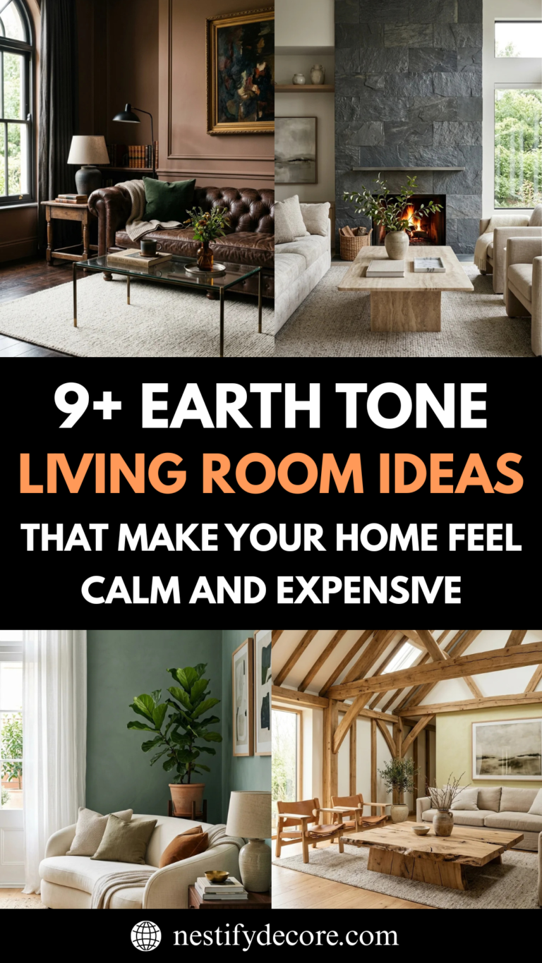 9 Earth Tone Living Room Ideas That Make Your Home Feel Calm and Expensive