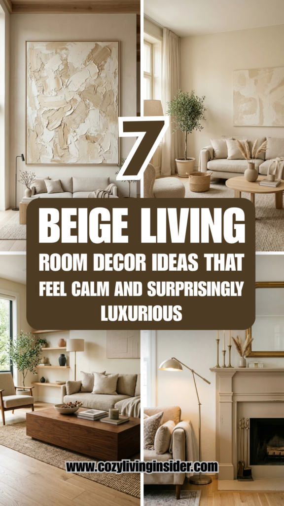 7 Beige Living Room Decor Ideas That Feel Calm and Surprisingly Luxurious