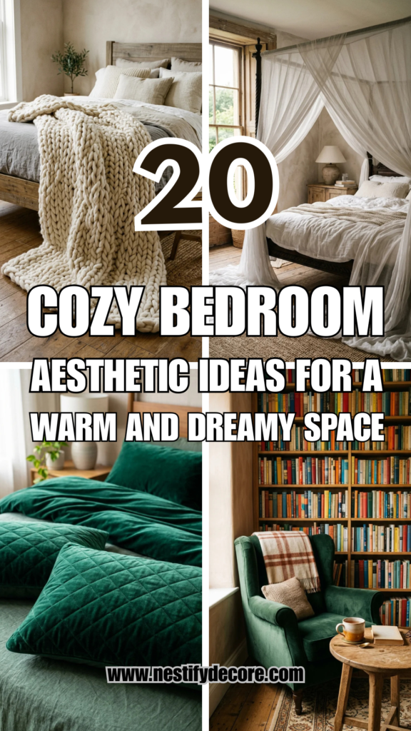 20 Cozy Bedroom Aesthetic Ideas for a Warm and Dreamy Space