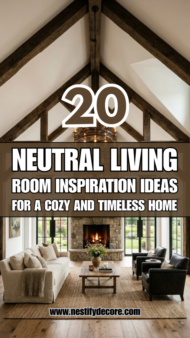 20 Neutral Living Room Inspiration Ideas for a Cozy and Timeless Home