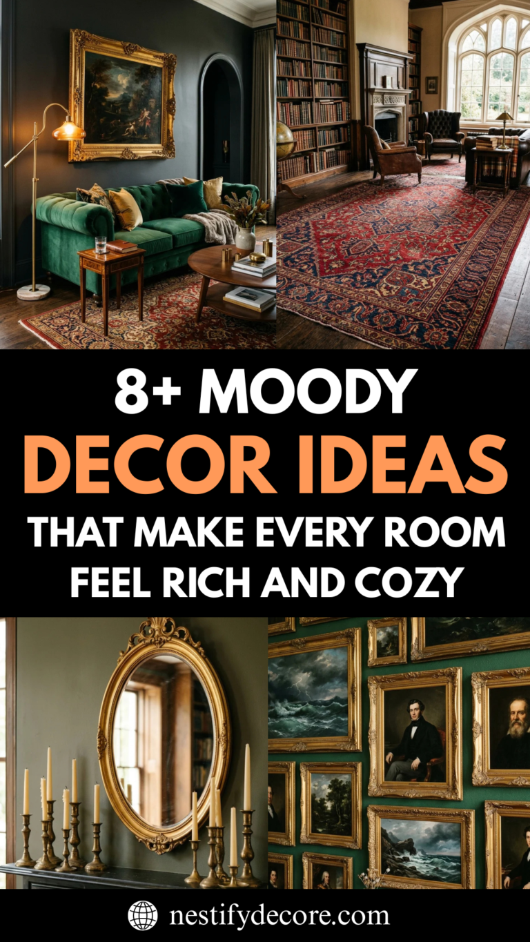 8 Moody Home Decor Ideas That Make Every Room Feel Rich and Cozy