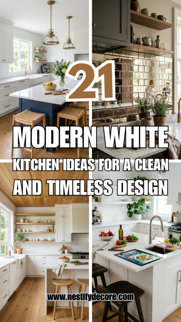 21 Modern White Kitchen Ideas for a Clean and Timeless Design